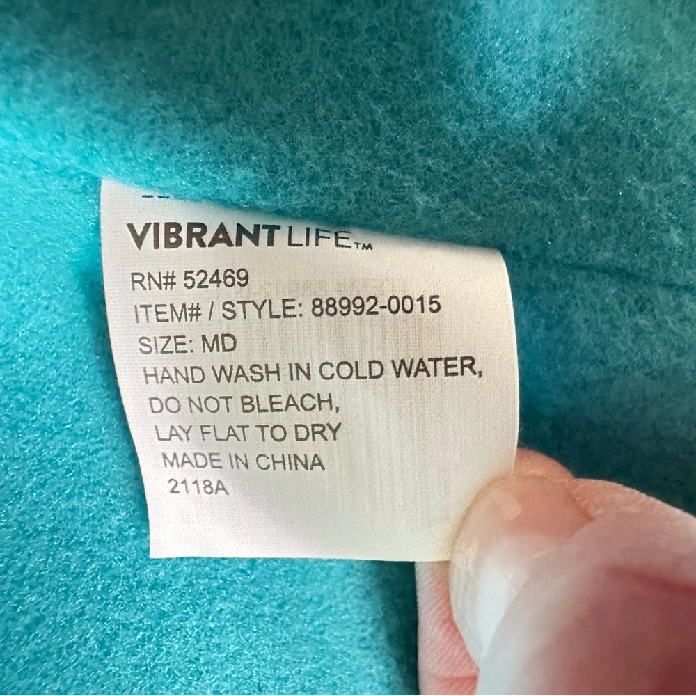 🔵 Set of 2 Vibrant Life Pet Coats Dog Jackets Size Medium Sherpa Teal Blue